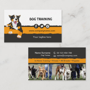 Carte de visite pour dresseur de chiens