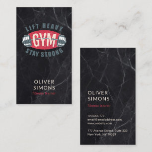 Carte de visite pour entraîneur de fitness