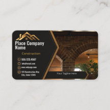 Carte de visite pour entreprise de construction pe