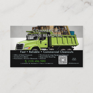 Carte de visite pour entreprise de déblaiement com