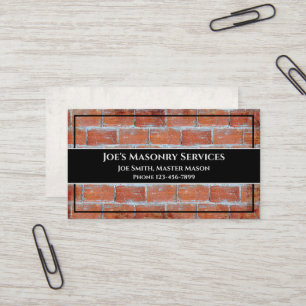 Carte de visite pour entreprise de maçonnerie de b