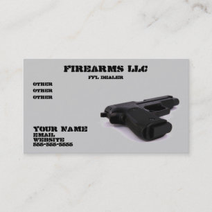 Carte de visite pour entreprise de pistolet