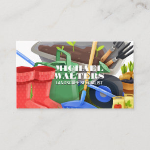 Carte de visite pour entreprise d'outils de jardin