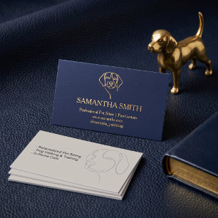 Carte de visite pour gardien d'animaux de luxe Nav