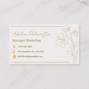 Carte de visite pour gestionnaire