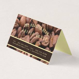 Carte de visite pour haricots de café torréfiés ar