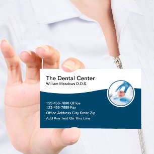 Carte de visite pour implants dentaires et prothès