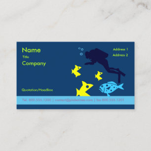 Carte de visite pour instructeur de plongée