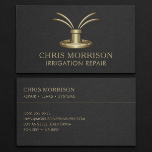 Carte de visite pour la réparation d'irrigation
