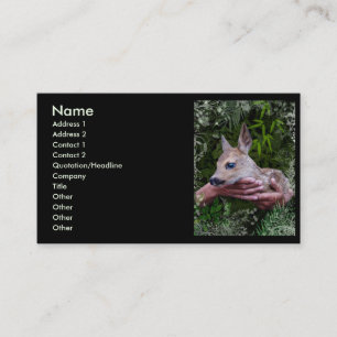 Carte De Visite Pour l'amour des animaux