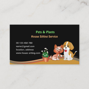 carte de visite pour l'animal familier et les