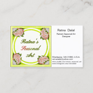 Carte de visite pour: L'art saisonnier de Ratna