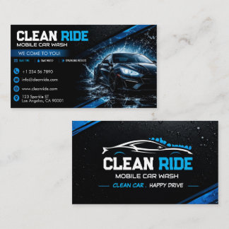 Carte de visite pour lavage de voiture mobile | De