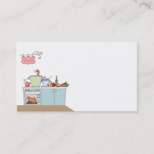 carte de visite pour le cuisinier ou le chef