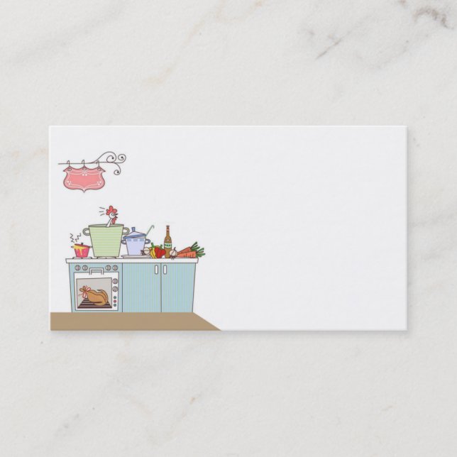 carte de visite pour le cuisinier ou le chef (Devant)