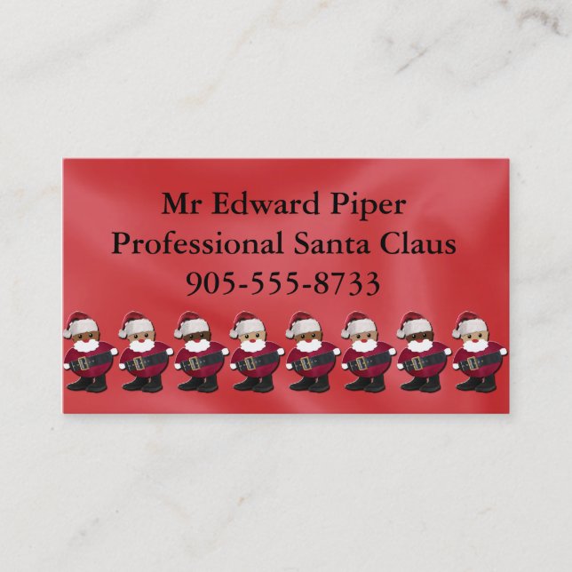 Carte de visite pour le père noël (Devant)