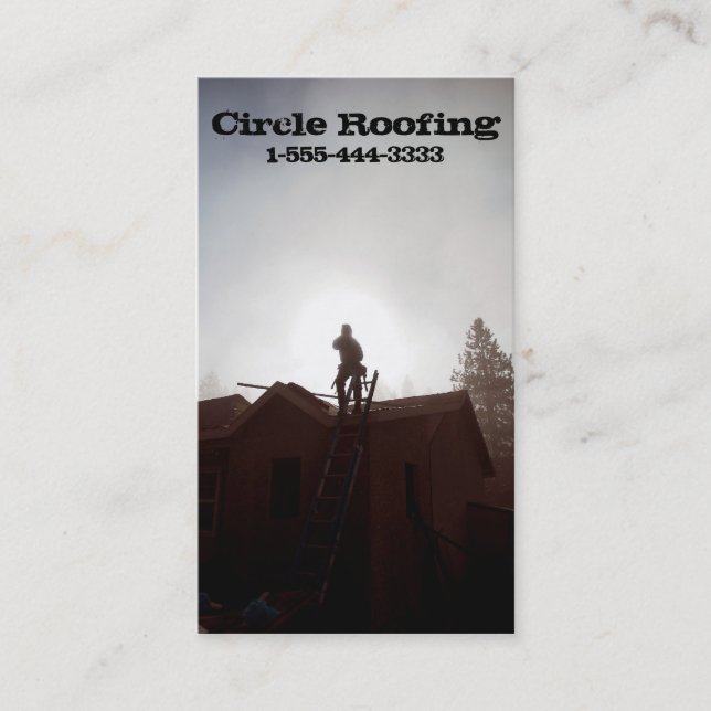 Carte de visite pour le Roofer/construction (Devant)