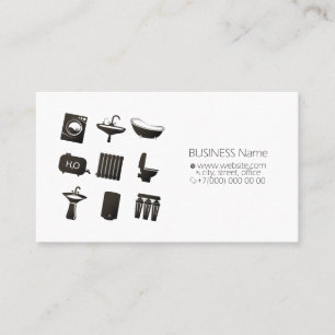 Carte de visite pour le service de plomberie