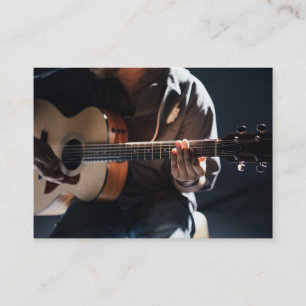 Carte de visite pour leçon de guitare ou de musiqu
