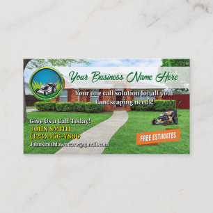 Carte de visite pour l'entretien de pelouse