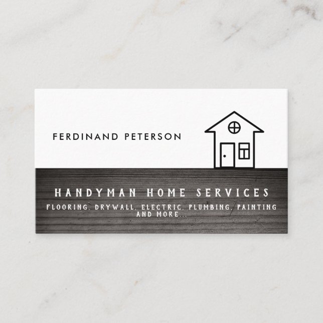 Carte de visite pour les services à domicile handy (Devant)