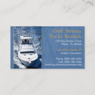 Carte de visite pour l'univers du yachting