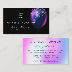 Carte de visite pour organisateur de fête avec bal