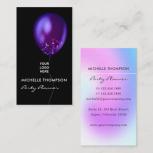 Carte de visite pour organisateur de fête avec bal
