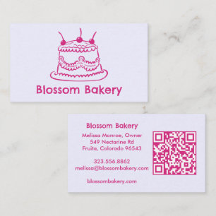 Carte de visite pour pâtisserie gâteau dessert tra