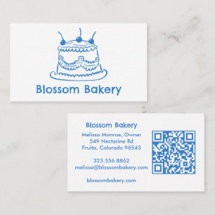 Carte de visite pour pâtisserie gâteau dessert tra
