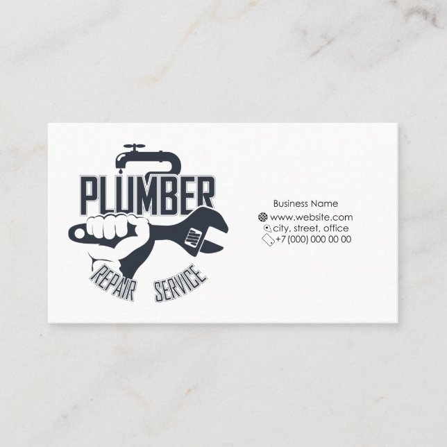 Carte de visite pour plombier (Devant)