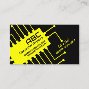 Carte de visite pour réparation d'ordinateurs / él