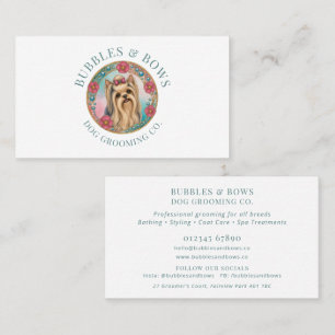 Carte de visite pour salon de toilettage de Yorksh