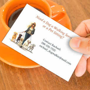 Carte de visite pour service de garde d'animaux et