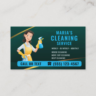 Carte de visite pour service de nettoyage de luxe