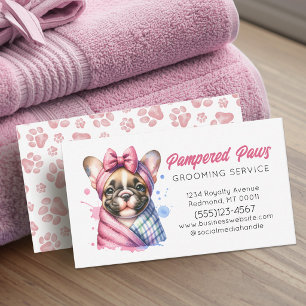 Carte de visite pour service de toilettage pour an