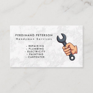 Carte de visite pour services de bricolage à domic