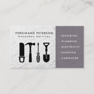 Carte de visite pour services de bricolage avec te