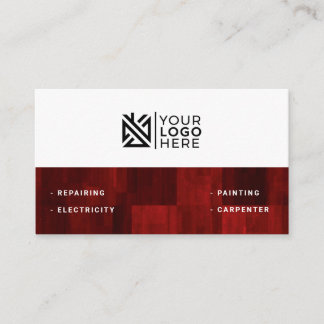 Carte de visite pour services de bricolage avec te