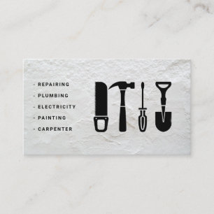 Carte de visite pour services de bricolage avec te