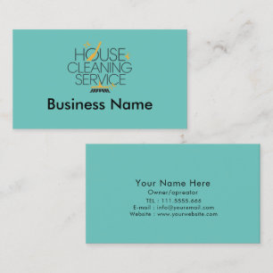 Carte de visite pour services de nettoyage profess