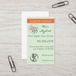 Carte de visite pour Styliste de cheveux vertical 