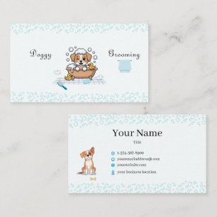 Carte de visite pour toilettage de chiens