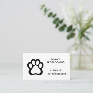 Carte de visite pour toiletteur d'animaux