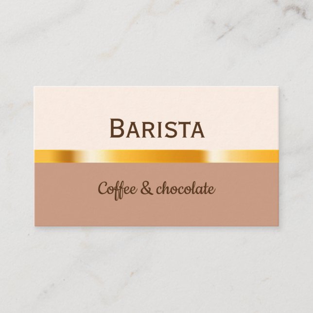 Carte de visite pour un café ou un café. (Devant)