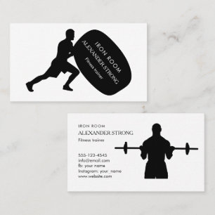 Carte de visite pour un entraîneur de fitness ou u