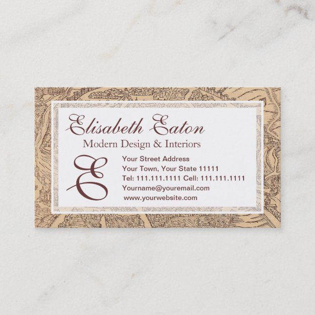 Carte de visite pour un professeur espagnol, (Devant)