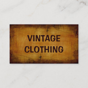 Carte de visite pour vêtements vintage