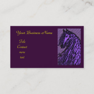 carte de visite pourpre de cheval