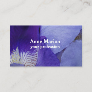 Carte de visite pourpre de fleur